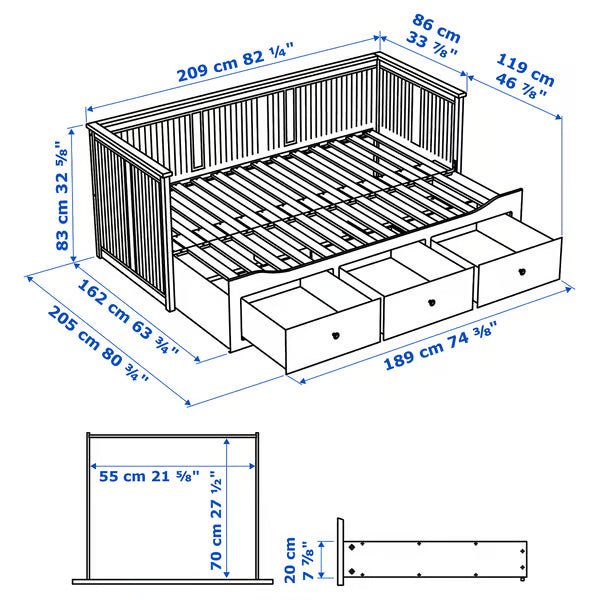 Hymnes day-dreamer bed frame, 80x200cm