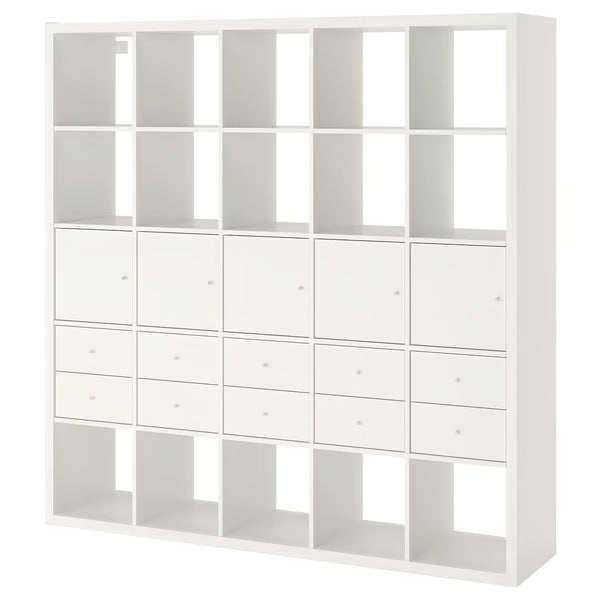 Kseries Shelving unit with 4 Cabinet & 8 drawers, 182x39x182cm