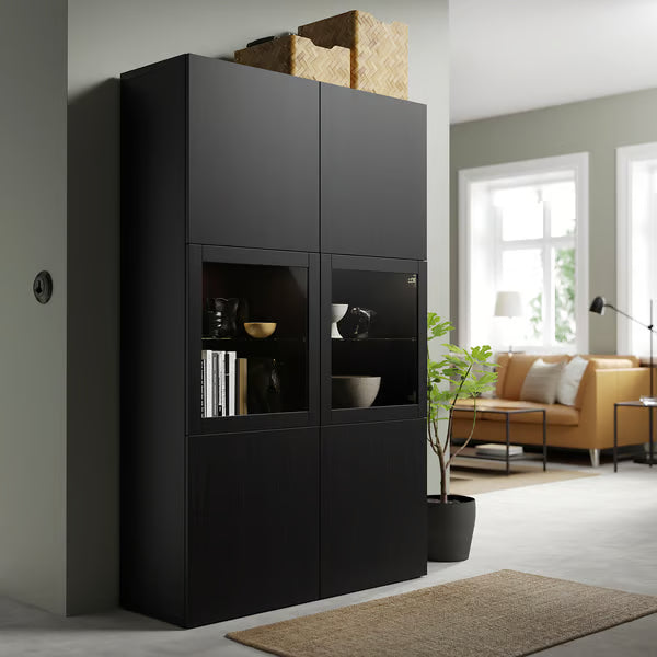 Delta cabinet with Glass Doors, 120x42x193cm