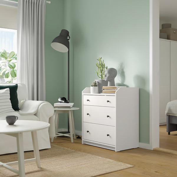 MDF Chest of 3 Drawers - 70x46x84cm - [H3]