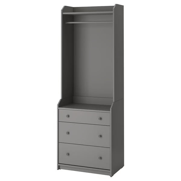 Kuga Open wardrobe with 3 drawers, 70x46x199cm