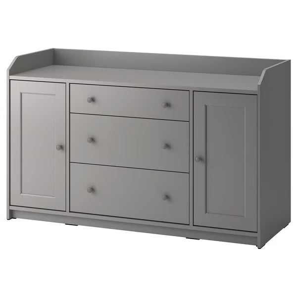 Storica Grey MDF 3-Drawer & 2-Door Cabinet – 140x46x84cm