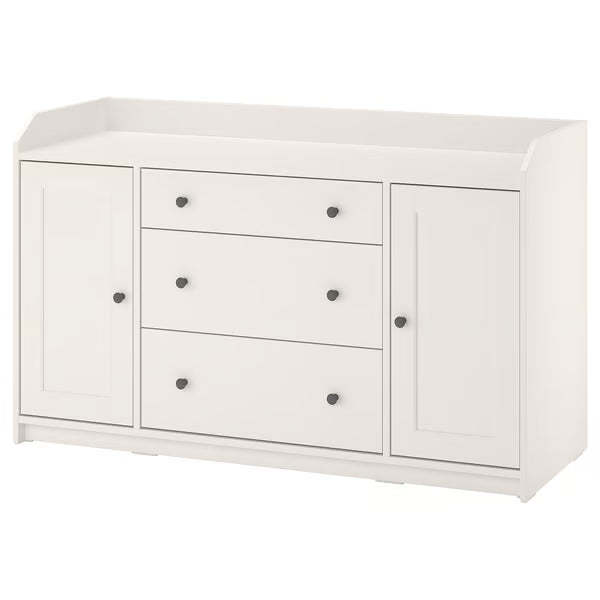 Storica White MDF 3-Drawer & 2-Door Cabinet – 140x46x84cm