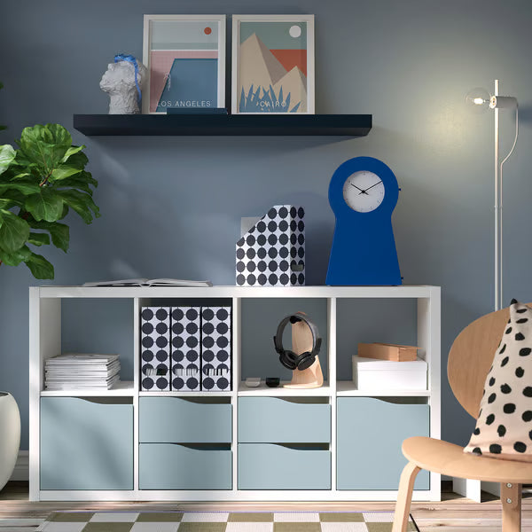 Kseries H Shelving unit with 4 Storage Wave-shaped, 147x39x77cm
