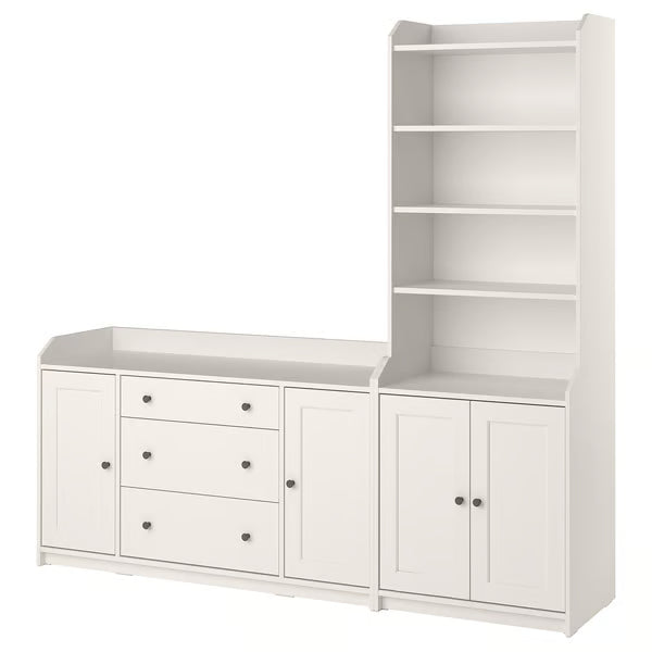MDF White Storage unit - 210×46×199cm