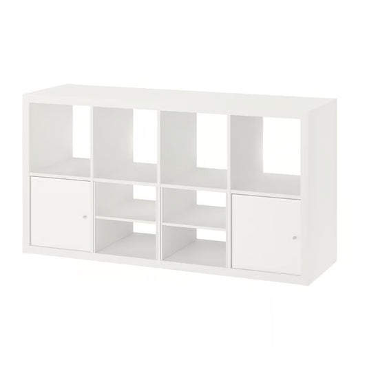 Kseries H Shelving unit, with 2 doors/with 2 shelf, 147x39x77cm