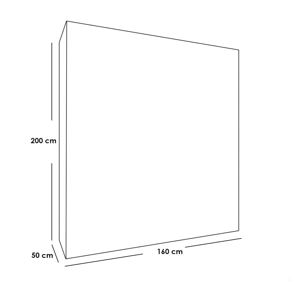 The Alba Mirrored Wardrobe,160x50x200cm
