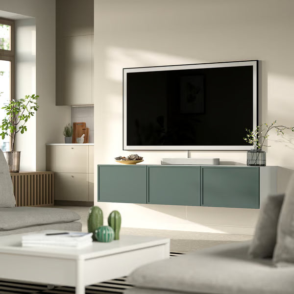 كونسول حائط دلتا للتلفاز مع 3 أبواب، 180 × 42 × 38 سم
