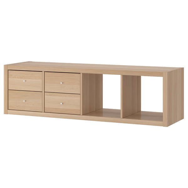 Kseries Shelving unit with 4 drawers, 147x39x42cm