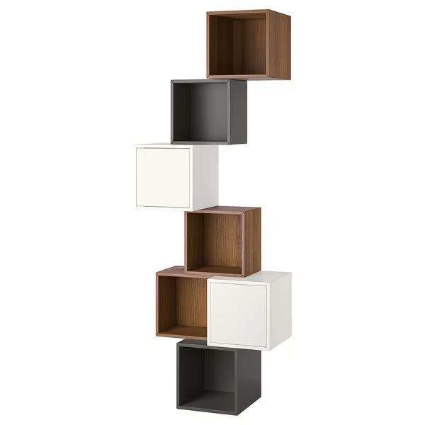 Emmett Wall-mounted cube combination, white, 80x35x210cm