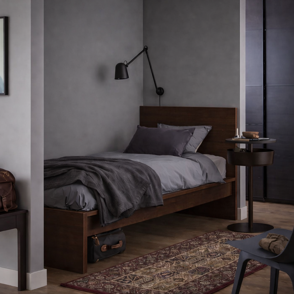 MAILY (Cherry Brown) Standard Bed - Single Size (90 & 100 & 120cm)