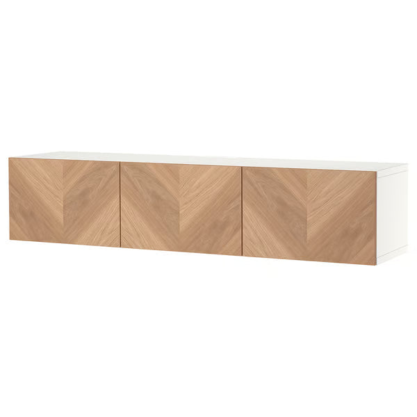 كونسول حائط دلتا للتلفاز مع 3 أبواب، 180 × 42 × 38 سم