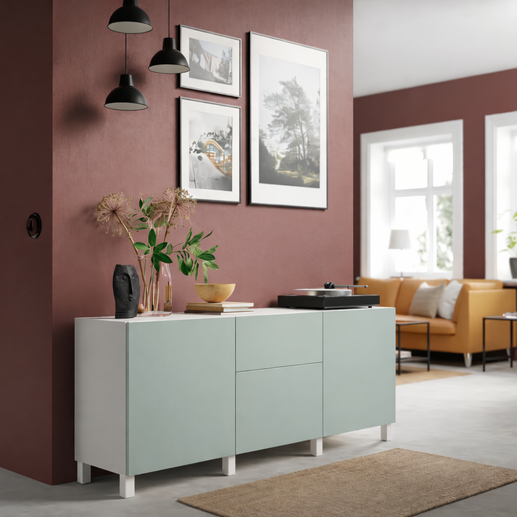 Delta Sideboard II with 2 doors & 2 drawers, 180x42x74cm