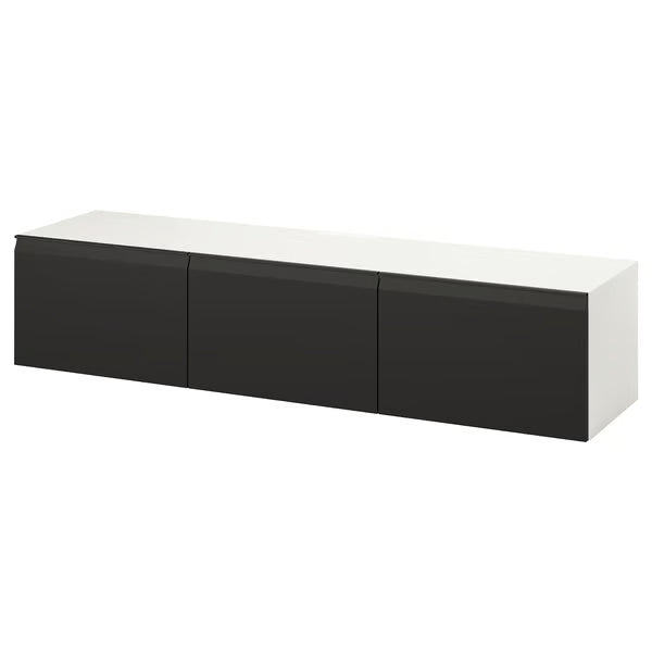 كونسول حائط دلتا للتلفاز مع 3 أبواب، 180 × 42 × 38 سم