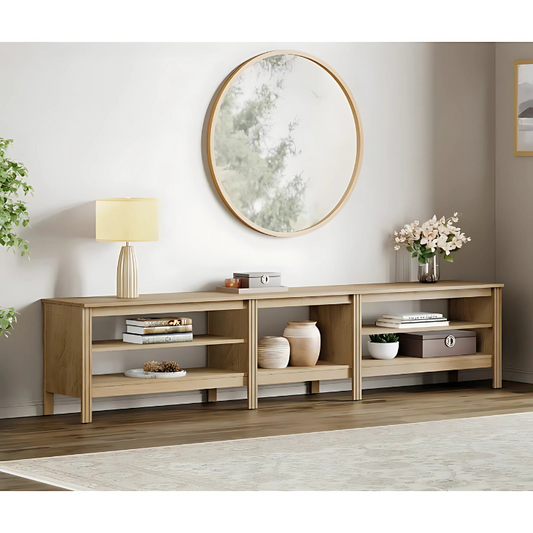 Oak Ziya MDF TV Stand -160 cm x 40 cm x 50 cm.