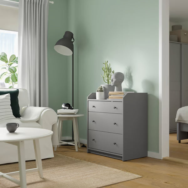 MDF Chest of 3 Drawers - 70x46x84cm - [H3]