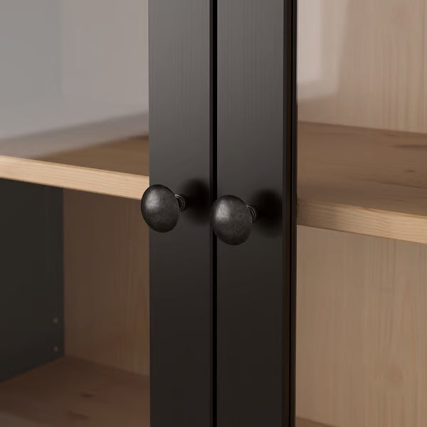 Hymnes Glass-door cabinet with 3 drawers, 90x37x197cm