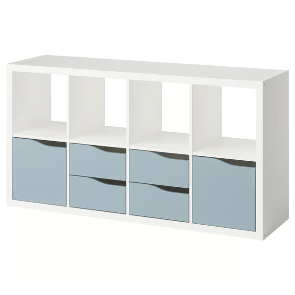 Kseries H Shelving unit with 4 Storage Wave-shaped, 147x39x77cm