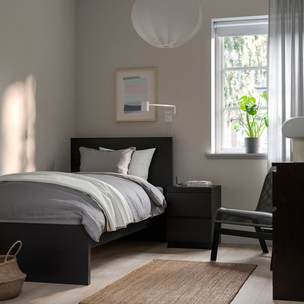 MAILY (Black) Standard Bed - Single Size (90 & 100 & 120cm)