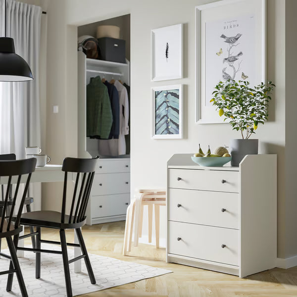 MDF Chest of 3 Drawers - 70x46x84cm - [H3]