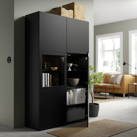 Delta cabinet with Glass Doors, 120x42x193cm