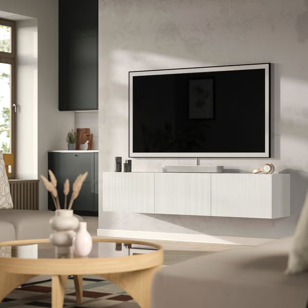 كونسول حائط دلتا للتلفاز مع 3 أبواب، 180 × 42 × 38 سم