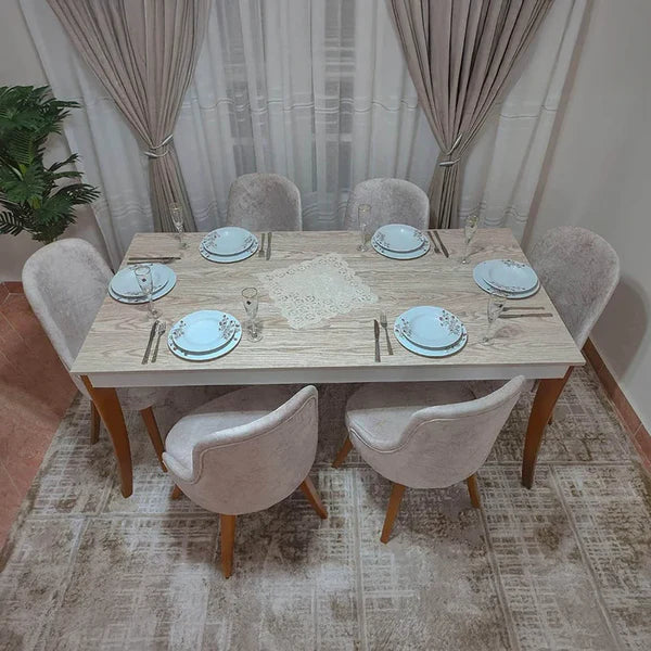 The Signature 7-Piece Dining Set, 160x80x80cm