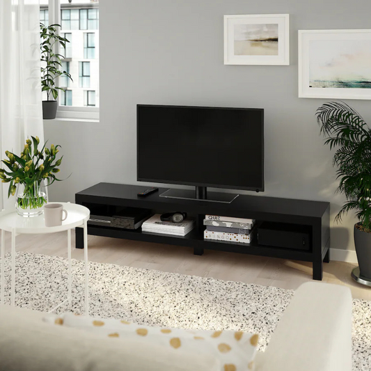 وحدة تلفزيون تافي سوداء - 160 × 35 × 35 سم.
