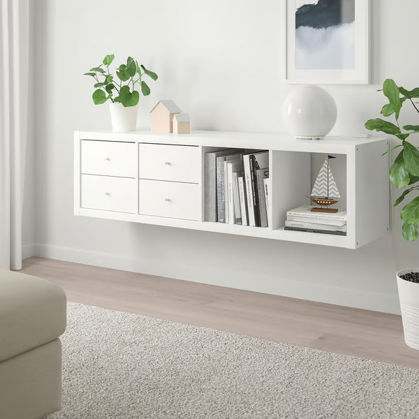 Kseries Shelving unit with 4 drawers, 147x39x42cm