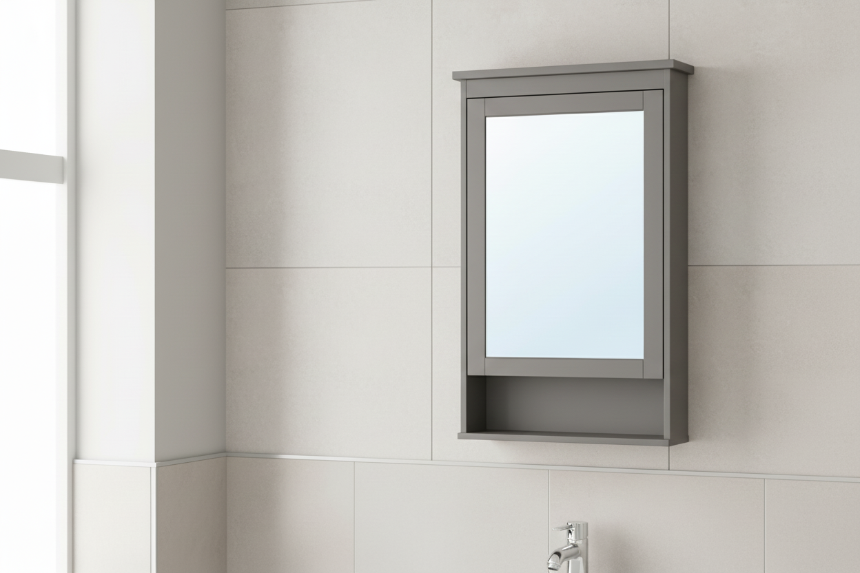 Hymnes Mirrored cabinet with 1 door, 63x16x98cm