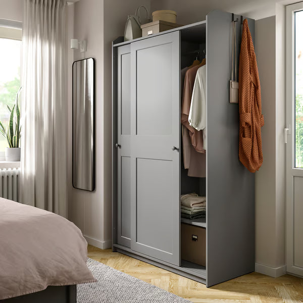 Haidy - Grey Wardrobe -  118xx55x199cm.