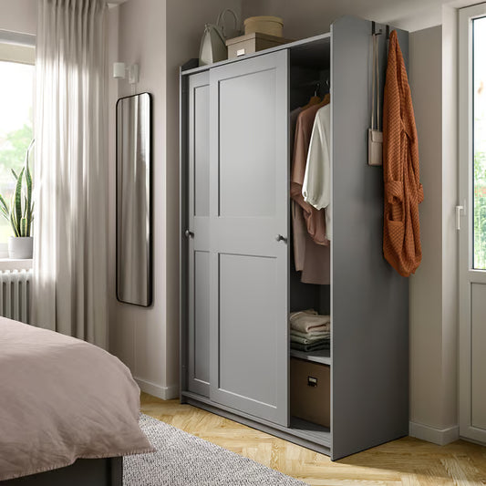 Haidy - Grey Wardrobe -  118xx55x199cm.