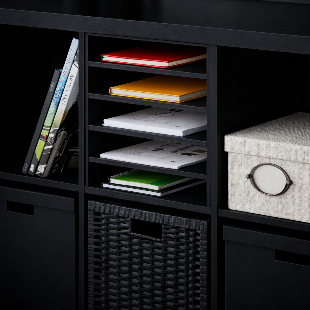 Kseries shelving unit with 4 insert shelf unit, 147x39x77cm