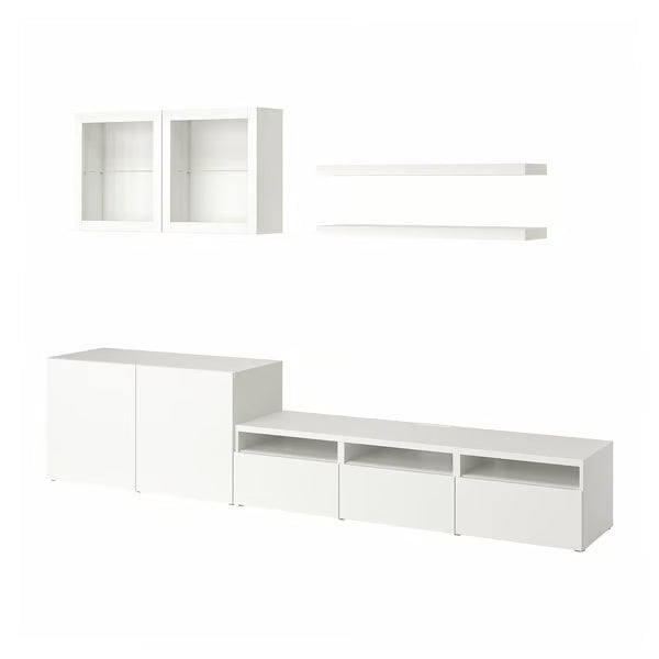 Delta TV + Luck shelves combination, 300x42x195 cm