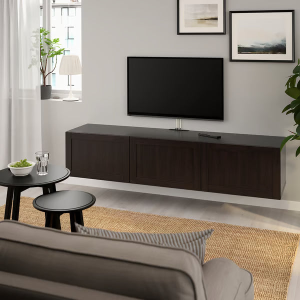 كونسول حائط دلتا للتلفاز مع 3 أبواب، 180 × 42 × 38 سم