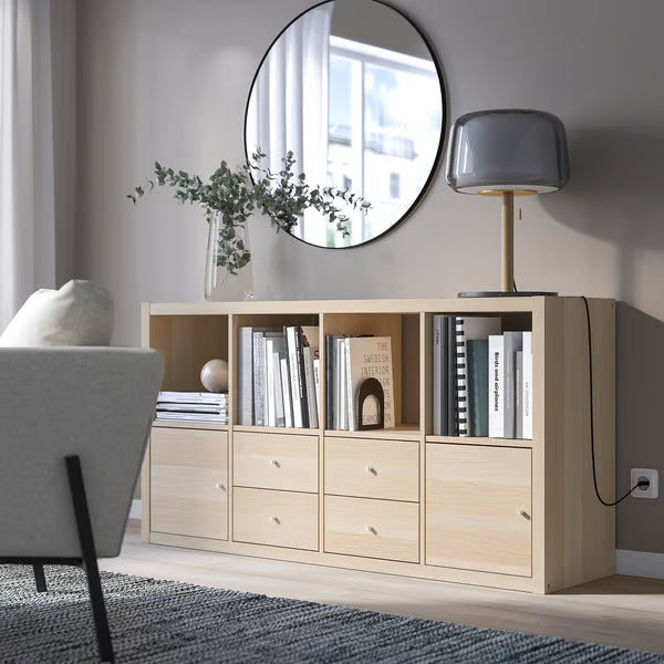 Kseries H Shelving unit with 4 Storage, 147x39x77cm