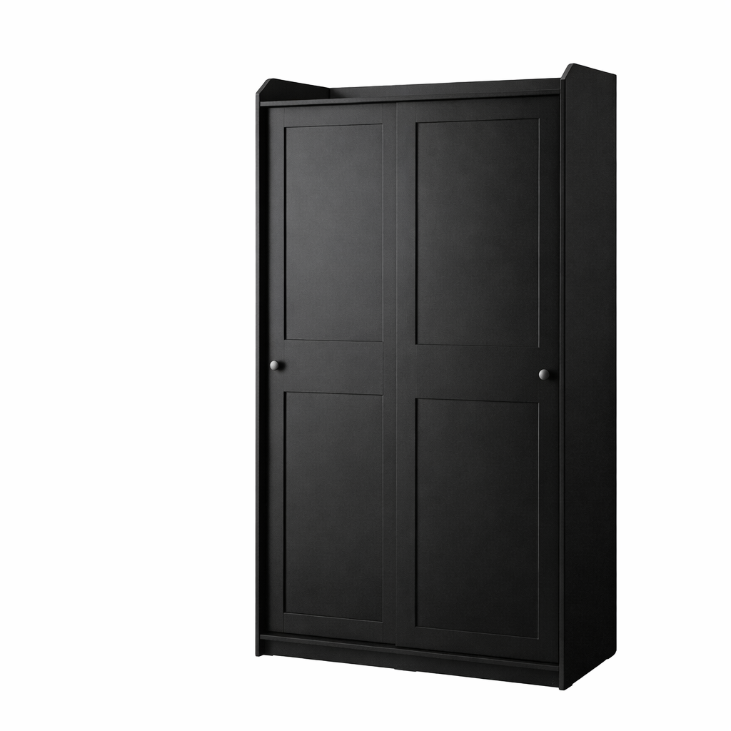 Haidy - Black Wardrobe - 118x55x119cm.