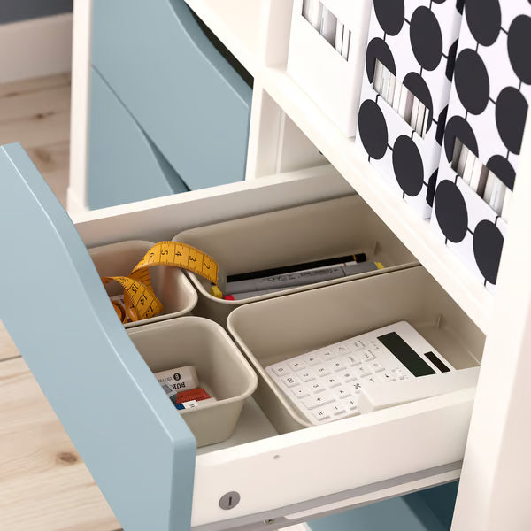 Kseries V Shelving unit with 4 Storage Wave-shaped, 77x39x147cm