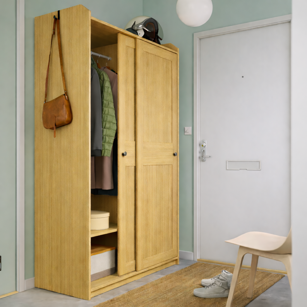 Haidy - Oak Wardrobe -  118x55x199cm.
