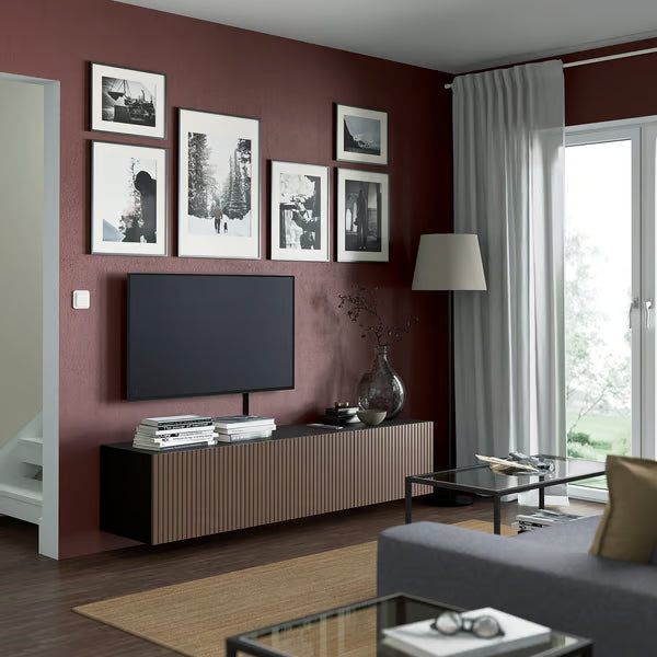 كونسول حائط دلتا للتلفاز مع 3 أبواب، 180 × 42 × 38 سم