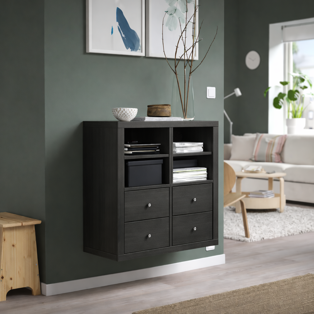 Kseries Shelving unit, with 4 drawers/with 2 shelf, 77x39x77cm