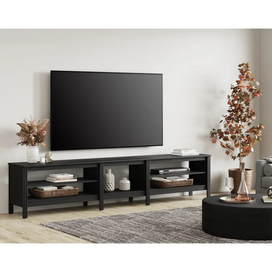 Black Ziya MDF TV Stand -160 cm x 40 cm x 50 cm.
