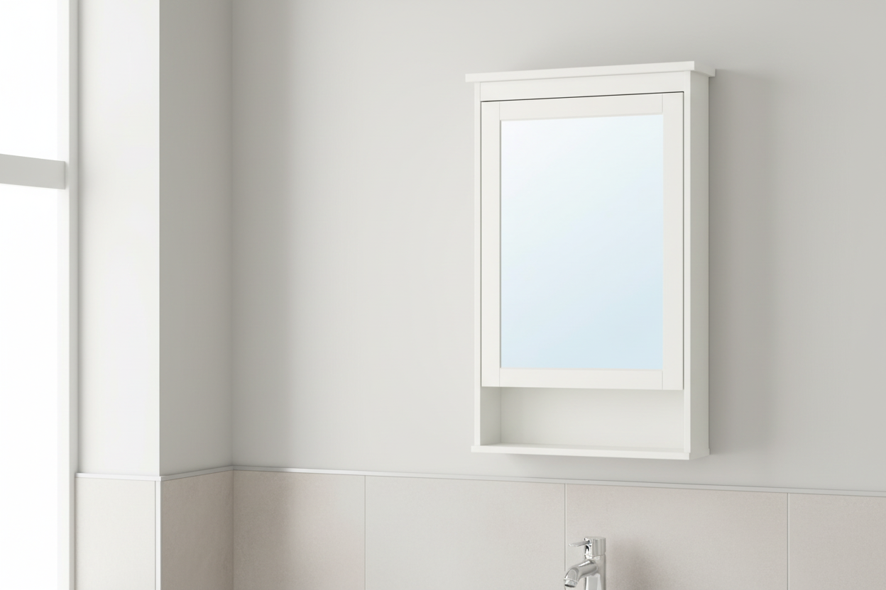 Hymnes Mirrored cabinet with 1 door, 63x16x98cm