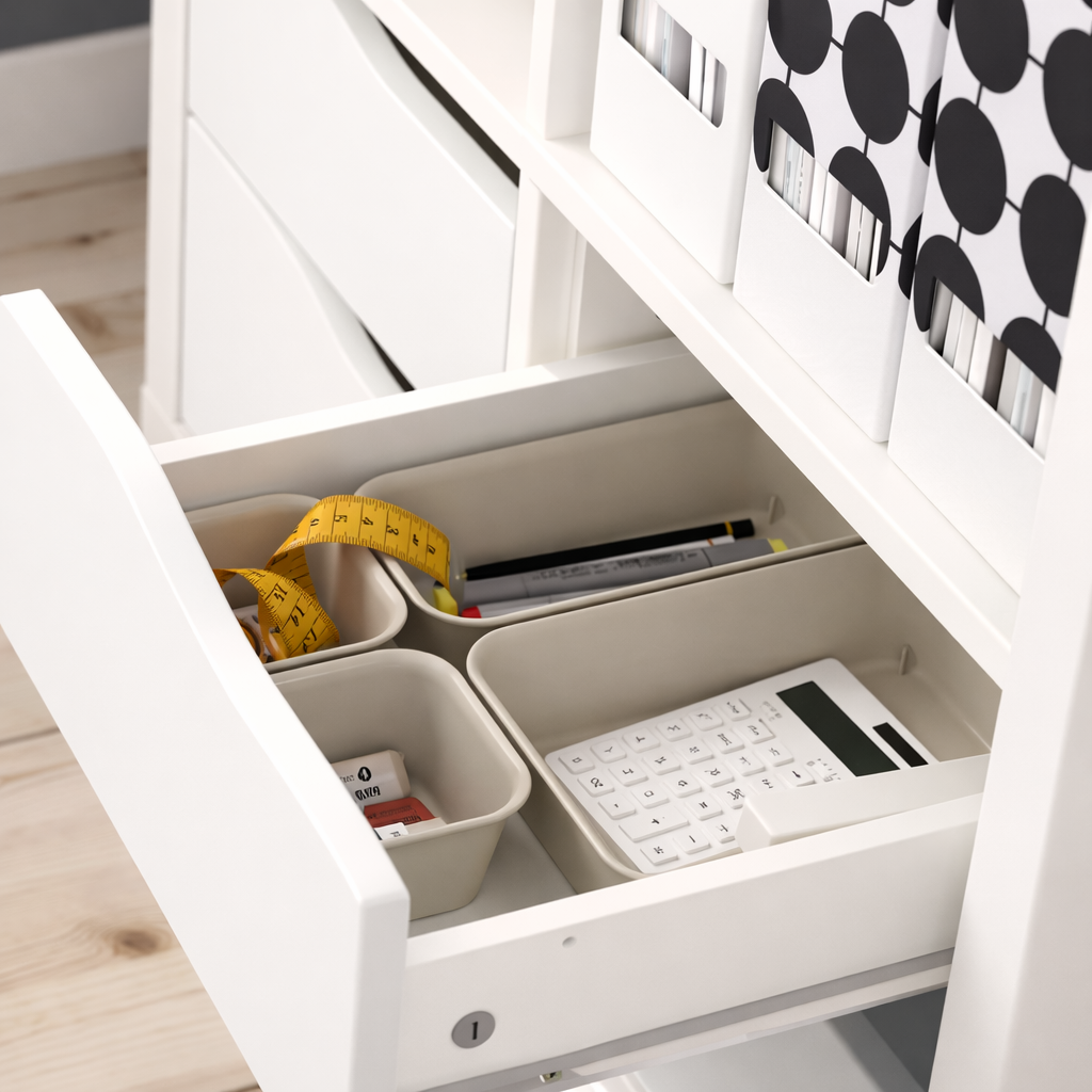 Kseries V Shelving unit with 4 Storage Wave-shaped, 77x39x147cm