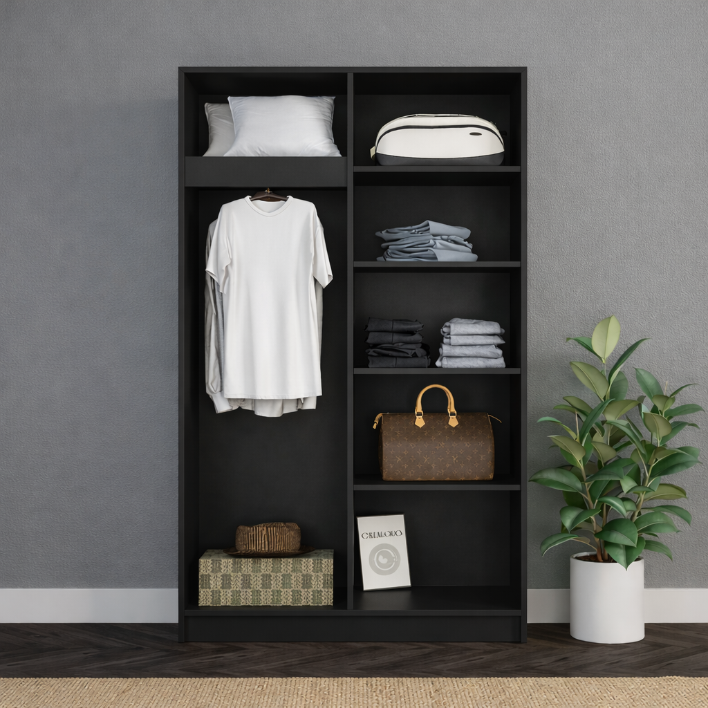Black Wardrobe  - 120x40x180cm.