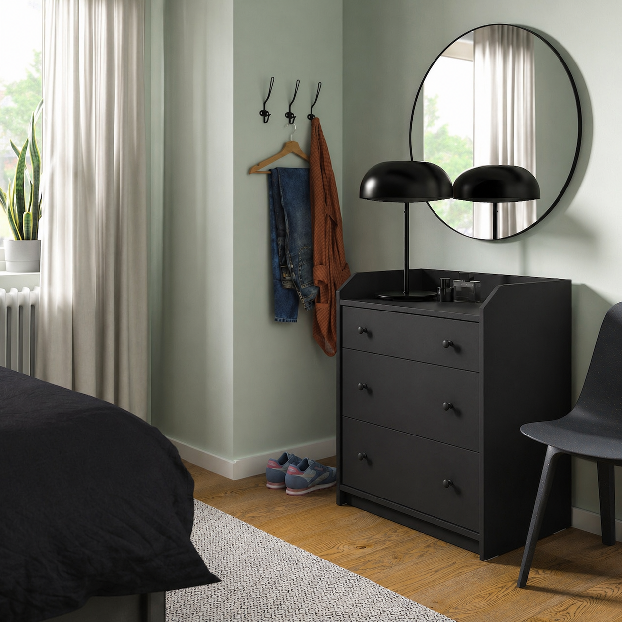 MDF Chest of 3 Drawers - 70x46x84cm - [H3]