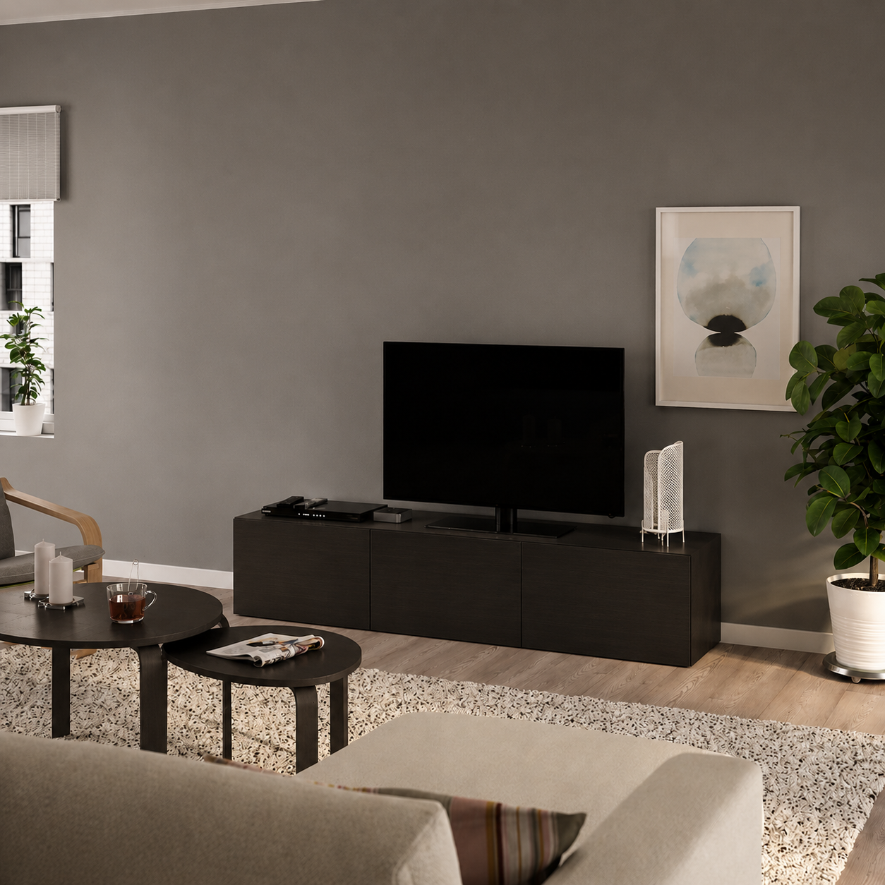 Delta TV/Emmett Display Cube Combination, 180x42x185 cm