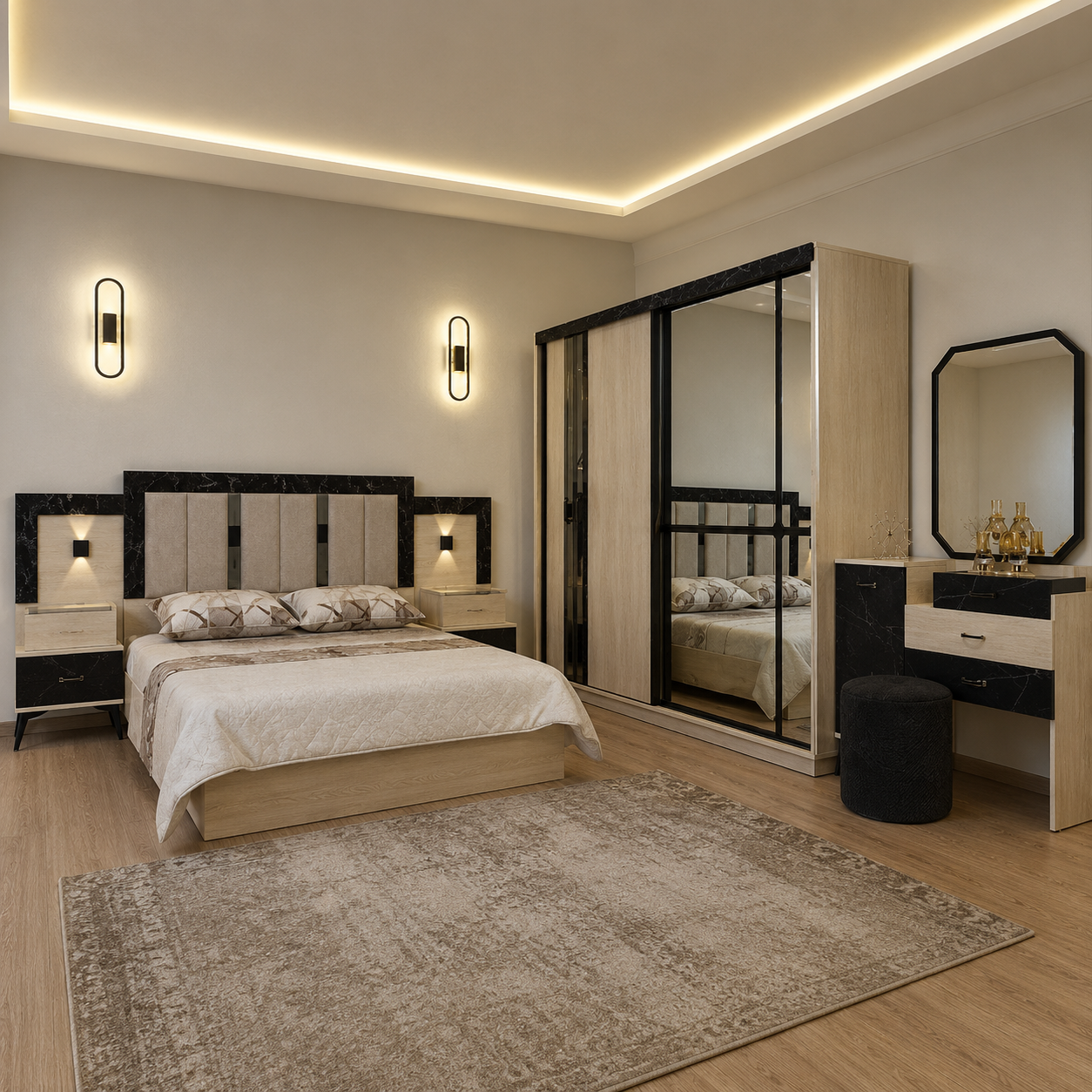 The Marquina bedroom collection.