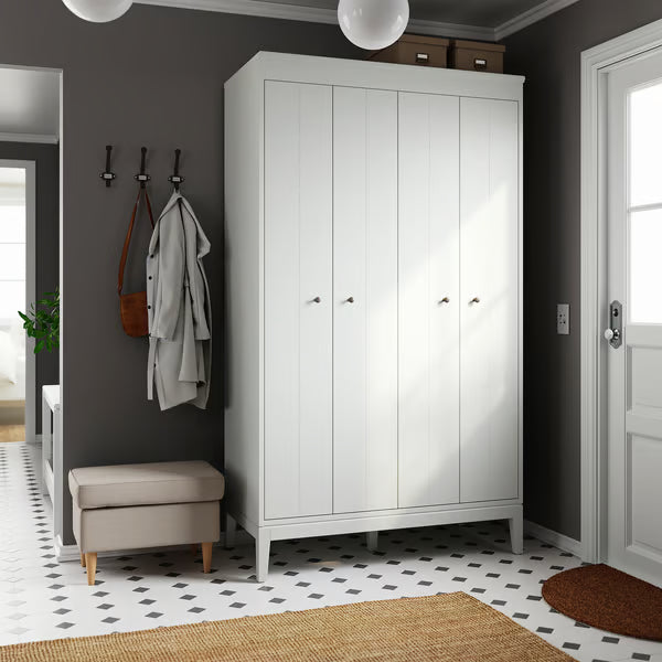 ID9 White Wardrobe – 121x59x211cm.