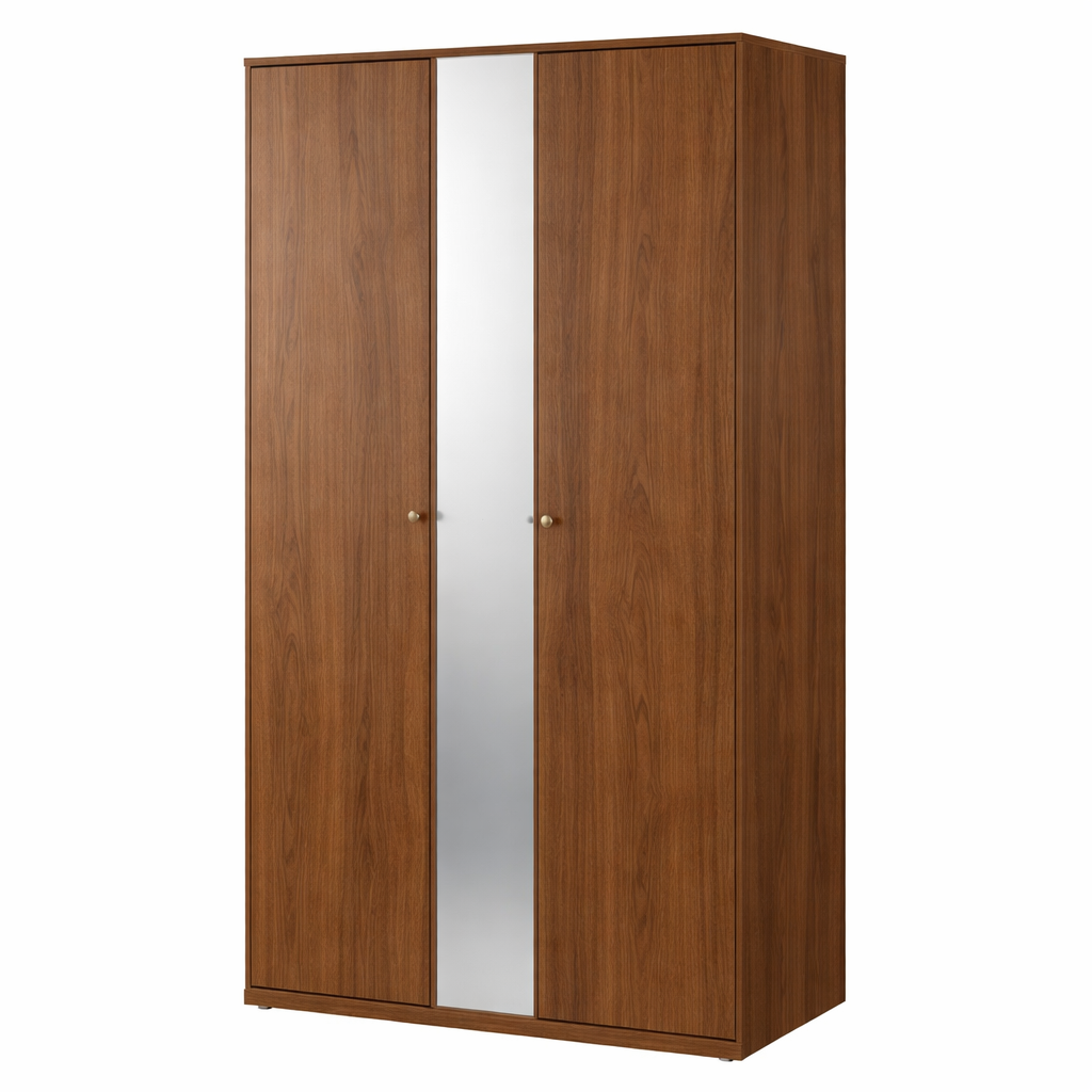 خزانة ملابس بنية اللون - 105x57x200 سم.